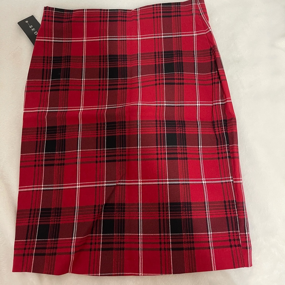 Red Bodycon Mini Pencil Skirt